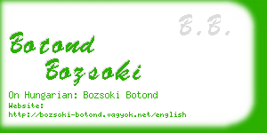 botond bozsoki business card